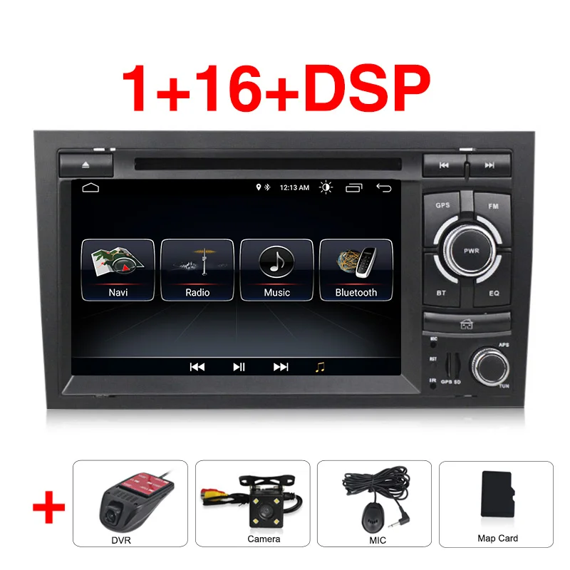 HD Android 9 2 din емкостный экран автомобильный DVD для Audi A4 B6 B7 S4 автомобильный Радио gps Навигация стерео головное устройство - Цвет: 16G
