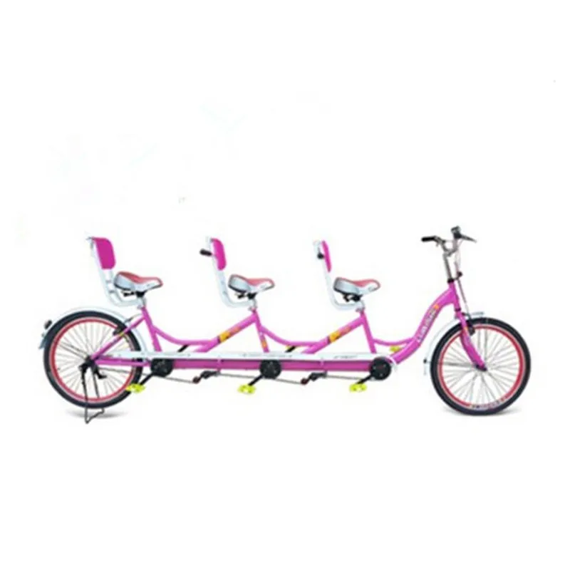 2pcs/lot Pedal Three Person Lovers Surrey Bikes Adult Tourist Road Tandem Sightseeing Bicycle | Бытовая техника