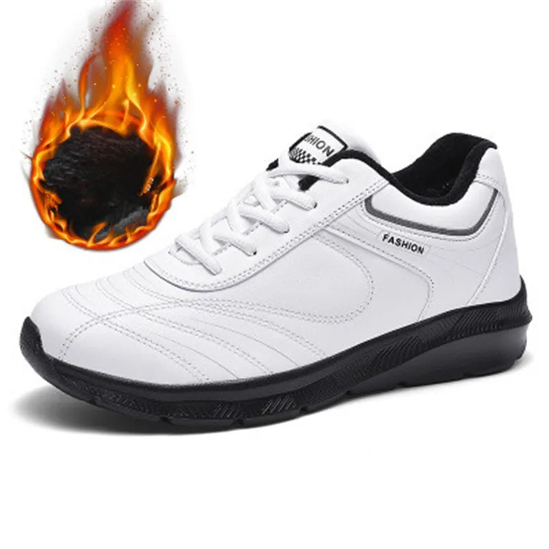 

Winter Fashion Men's Casual Shoes Comfortable Men Keep Warm Shoes Outdoor Sneakers for Men Leisure Flat Chaussure Homme with Fur