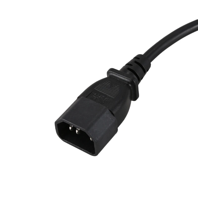 IEC 320 C14 папа к C5 Женский Кабель-адаптер 25 см 3 Pin Клевер лист черный | Компьютеры и