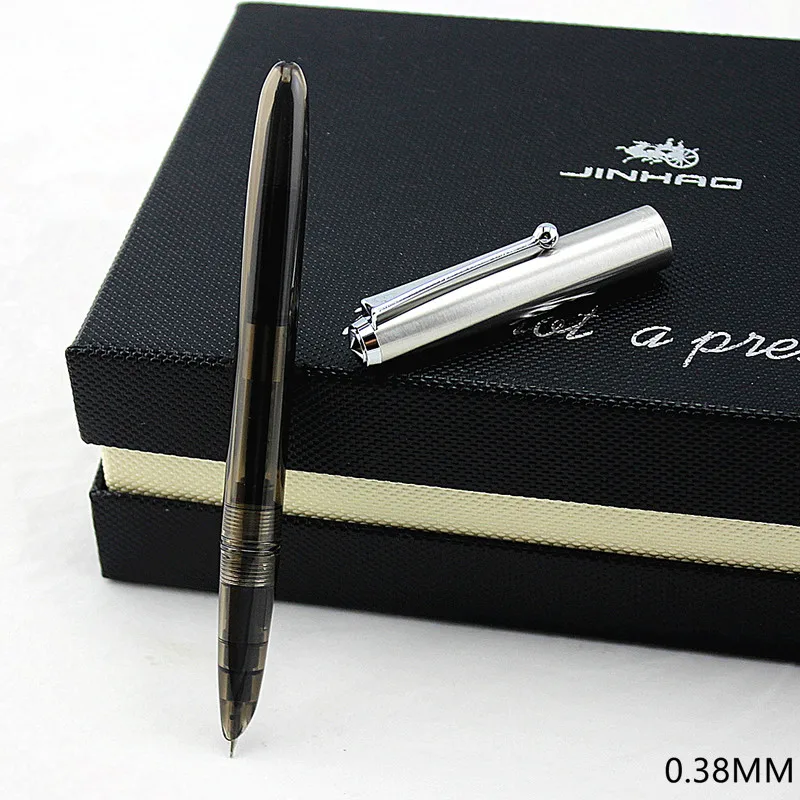 Jinhao 51A прозрачная деревянная перьевая ручка роскошные 0 38 мм тонкие перьевые