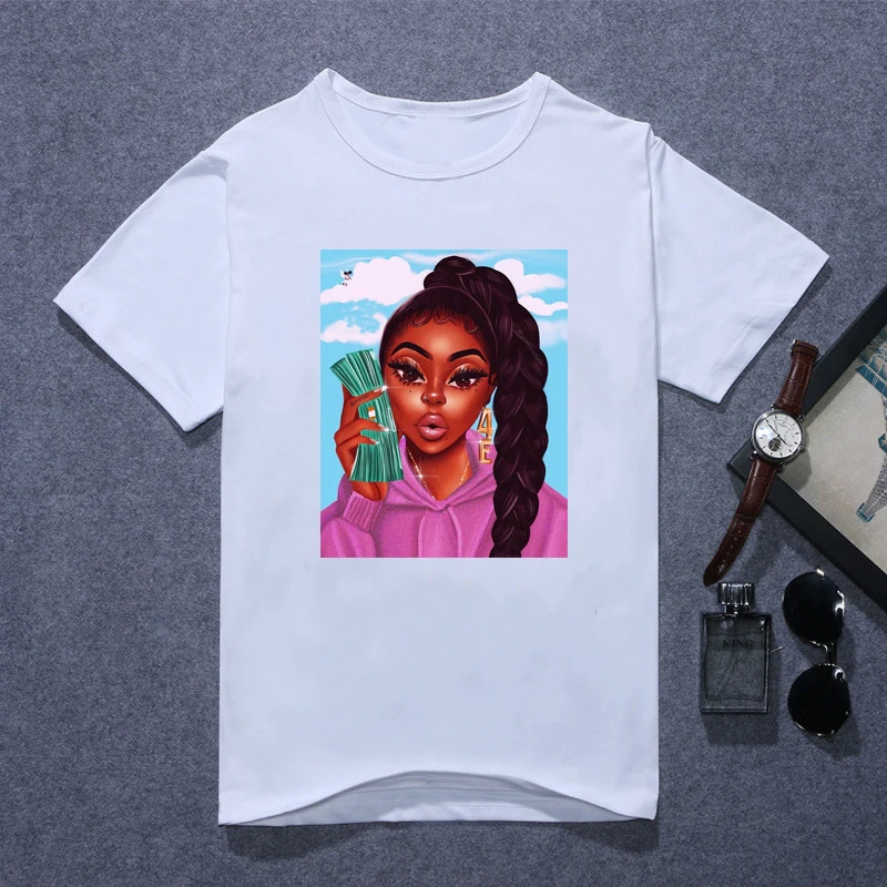 Черная футболка друзей, Женская Сексуальная рубашка melanin, женская модная футболка, хипстерская уличная одежда с надписями, Прямая поставка