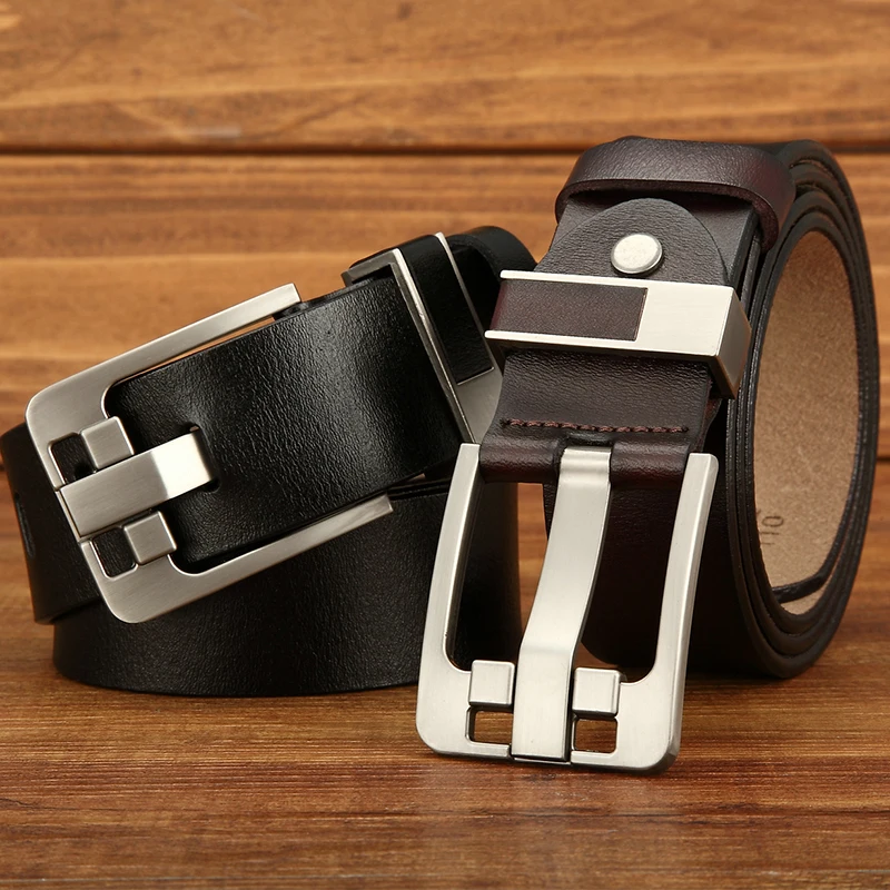 

High Quality Luxury Brand Leather Belt Designer Belts Men Pin Buckle Black Business Trouser Strap Cinturones para hombre X26C