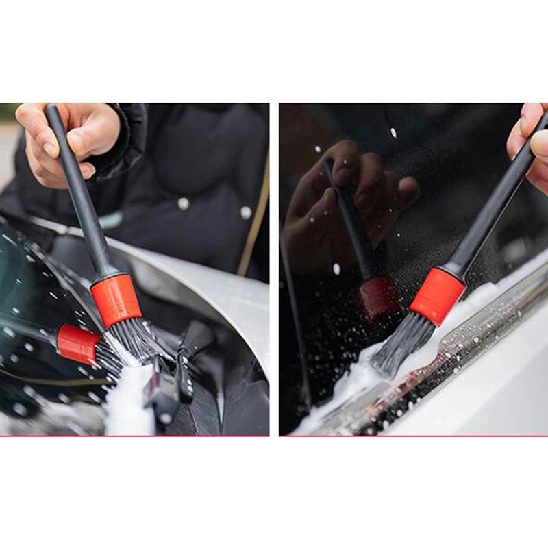

5Pcs Detailing Brush Car Wash Brush Car Interior Cleaning Wheel Gap Rim Dashboard Air Outlet Details Brush Car Cleaning Tool Set