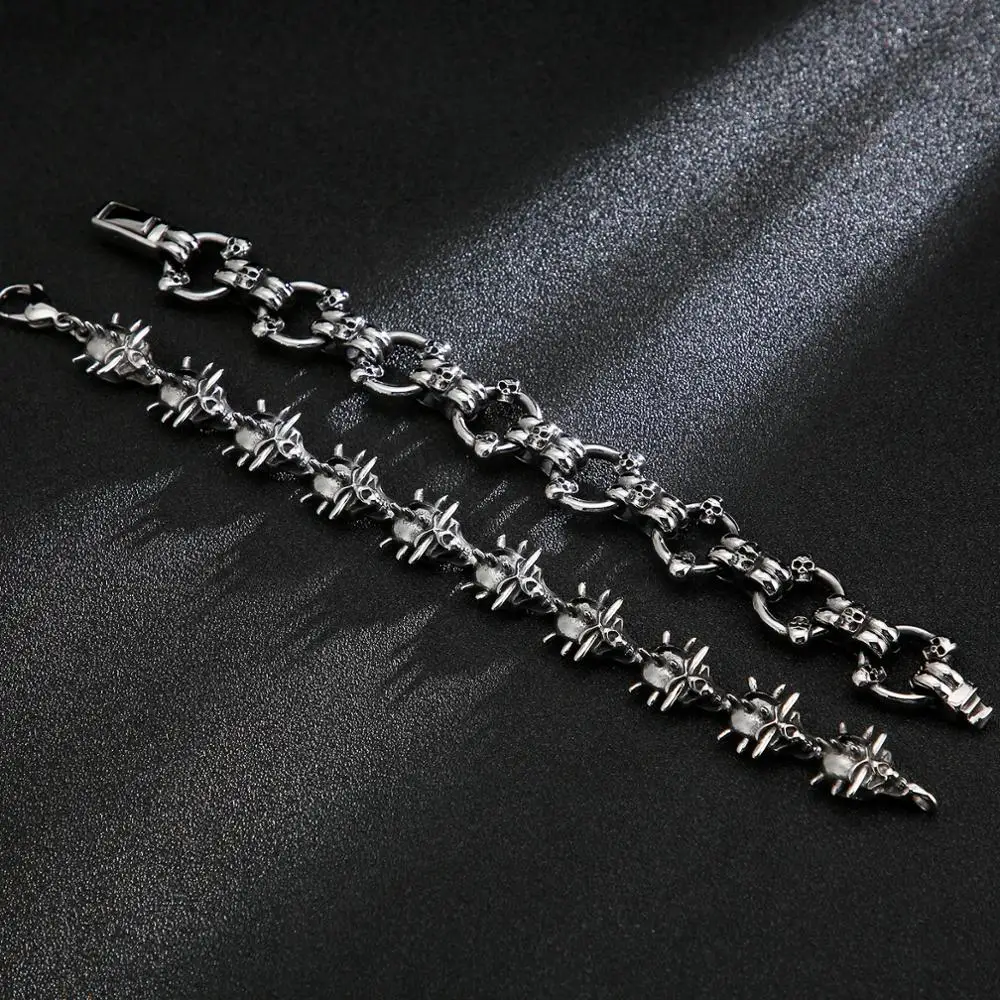 Kalen Мужской браслет со звездой из нержавеющей стали в стиле панк Готические