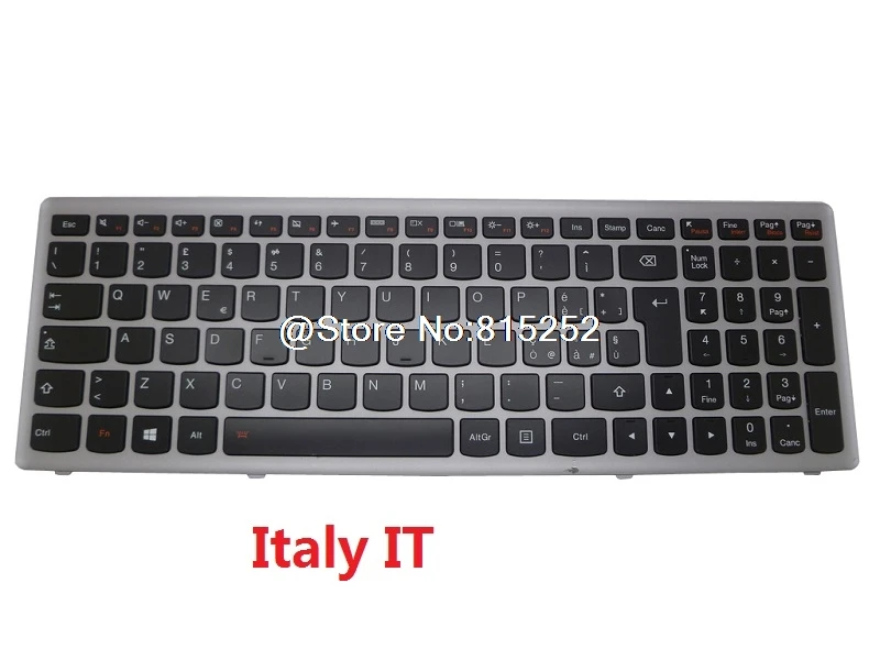Клавиатура для ноутбука lenovo Z500 P500 P500T Z500A Русский RU Италия IT Hungary HU HG японский JP JA иврит HB с рамкой с подсветкой