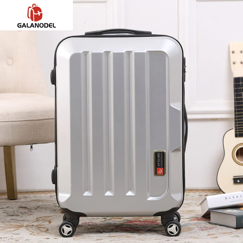 20 &quot24&quot Дорожный чемодан на колесиках мужской Спиннер багаж серебристый черный