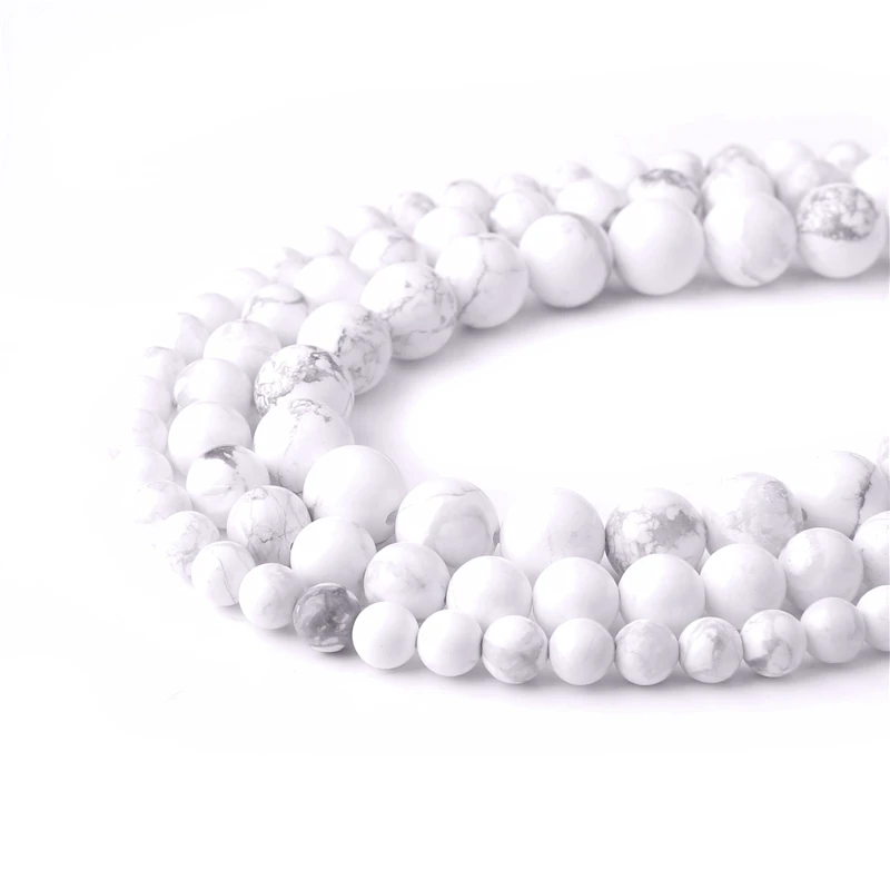 Белые бирюзой чакра драгоценного камня бусины Spacer Бусины для самостоятельного