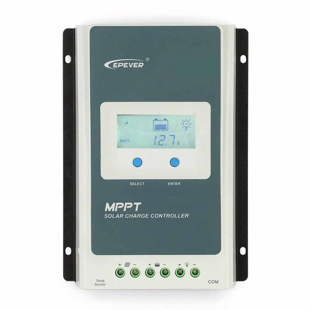 Epever MPPT 10A 20A 30A 40A Traner Solar Charge Controller 12V/24V Auto Panel Battery System Regulator With Big LCD | Обустройство