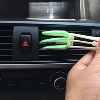 2021 double ended car cleaning brush air conditioner vent slit clean brush detailing dust removal blinds keyboard duster brush