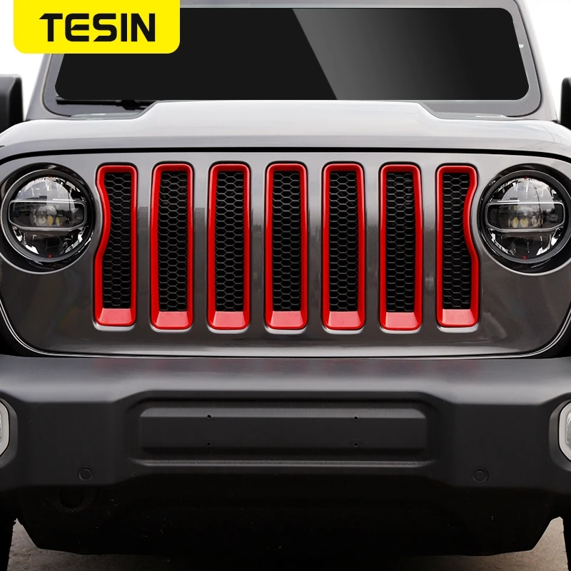 Наклейка TESIN на переднюю панель автомобиля для Jeep Wrangler Sahara JL 2018 + автомобильные