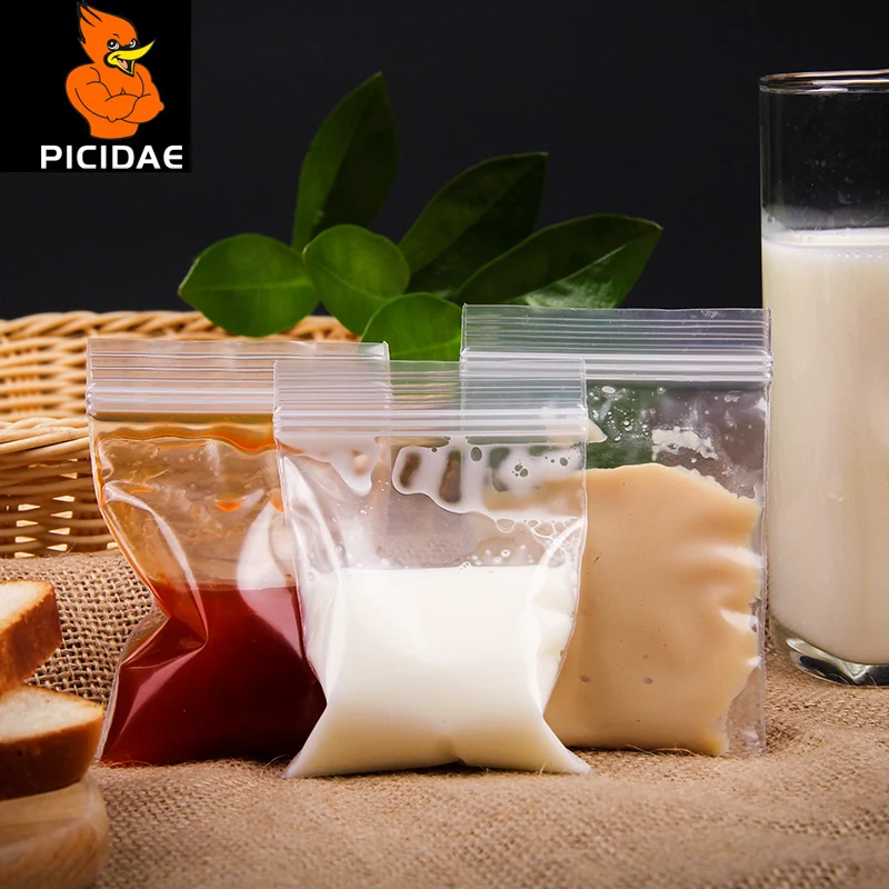 Прозрачная застежка молния Ziplock 3 полосная прочная печать Упаковочная сумка