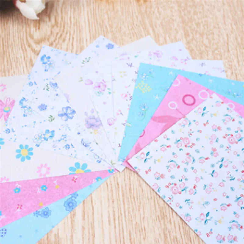 Красочные случайные 72 листа Цветочные красоты площади оригами складные японские