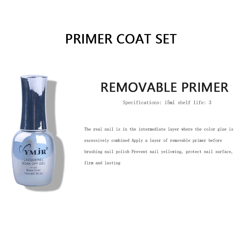 YMJR 15ml Fast Air Dry Primer UV LED Gel Base No Need Of UV/LED Lamp Soak Off Nail Polish For Art Design | Красота и здоровье