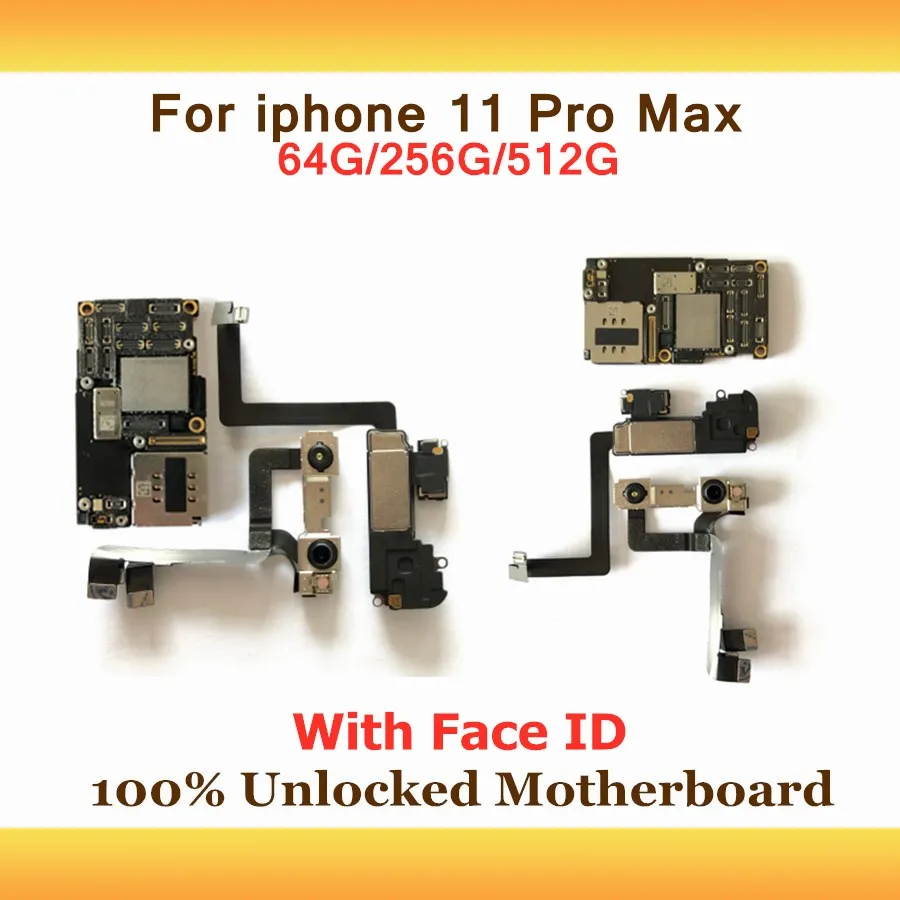 Чистая материнская плата icloud для iPhone 11 Pro Max с идентификатором лица 100%