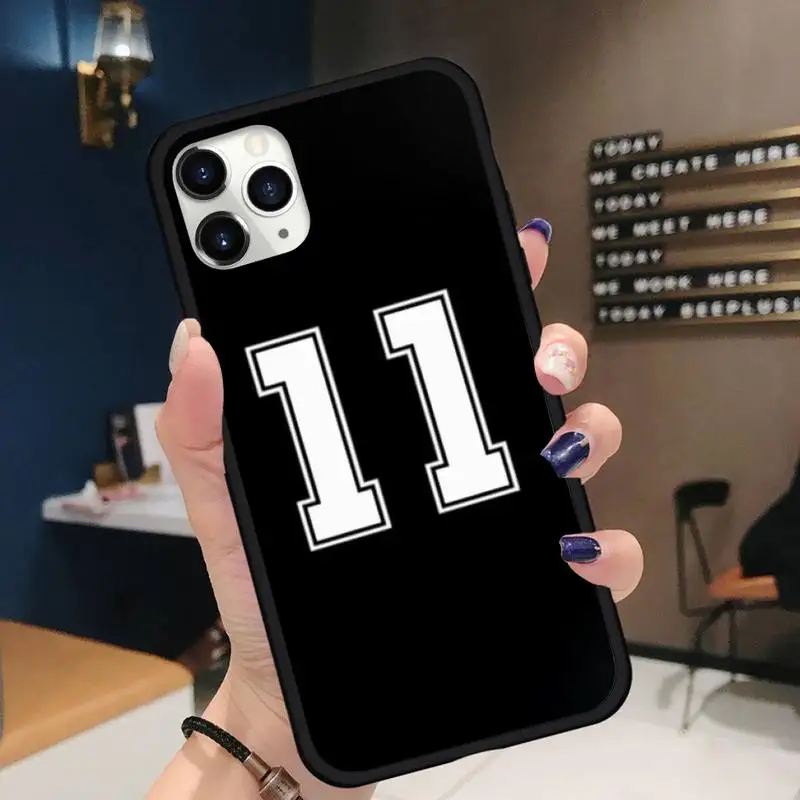 

Football Lucky number Phone Case for iPhone 11 12 pro XS MAX 8 7 6 6S Plus X 5S SE 2020 XR Soft silicone