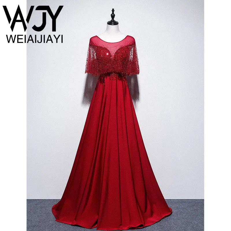 

Настоящее изображение, круглый вырез, кружево, отвесная горловина, красное торжественное вечернее платье, шифон, длина до пола, уникальное красивое вечернее платье