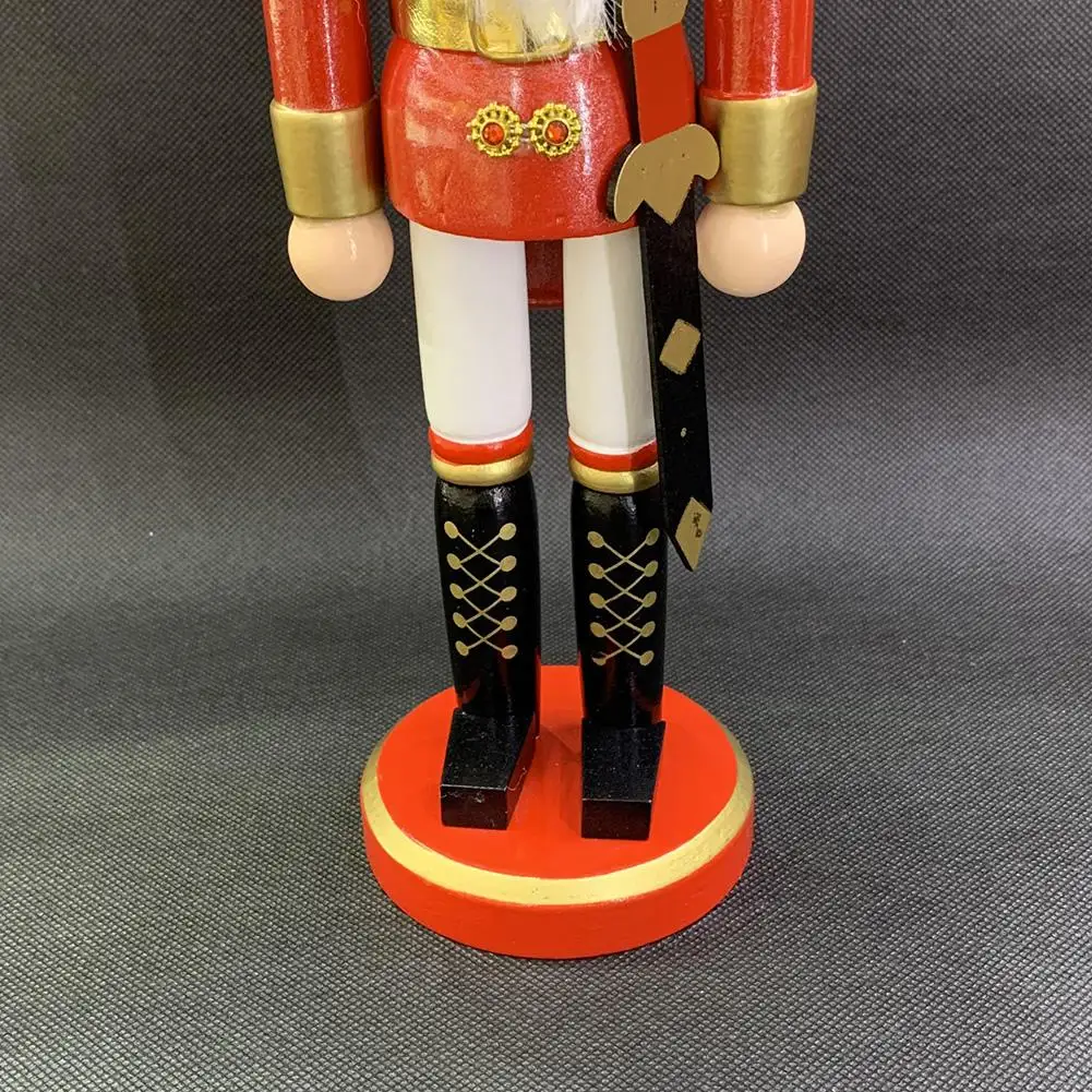 

3pcs 35cm Christmas Decoration Wood Nutcracker Soldier Gift Classic Doll Vintage Handcraft Puppet Wooden Home Party Ornament