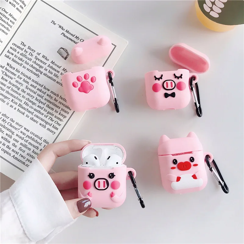 Мультяшный мини-чехол для AirPods чехол Apple Airpods 1 2 силиконовый защитный наушников