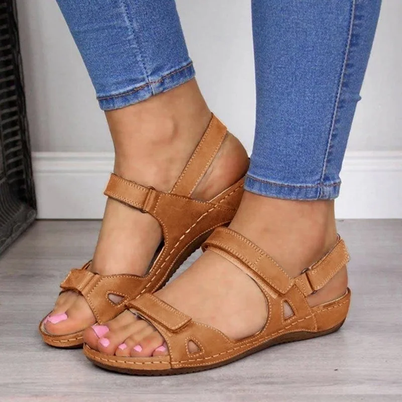 

Women Sandals PU Leather Shoes Summer Fashionable Open Toes Platform Chaussure Femme Sexy Women's Sandals 2021 Summer Sandals