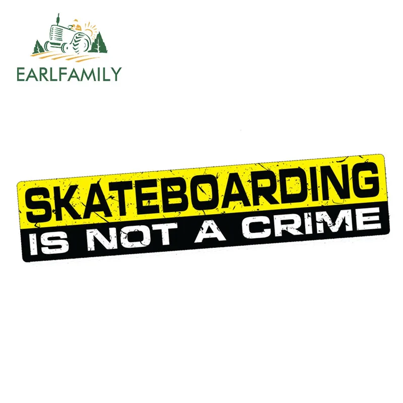 EARLFAMILY 15 см x 3 автомобильный Стайлинг Скейтбординг Шлем не убийца забавная
