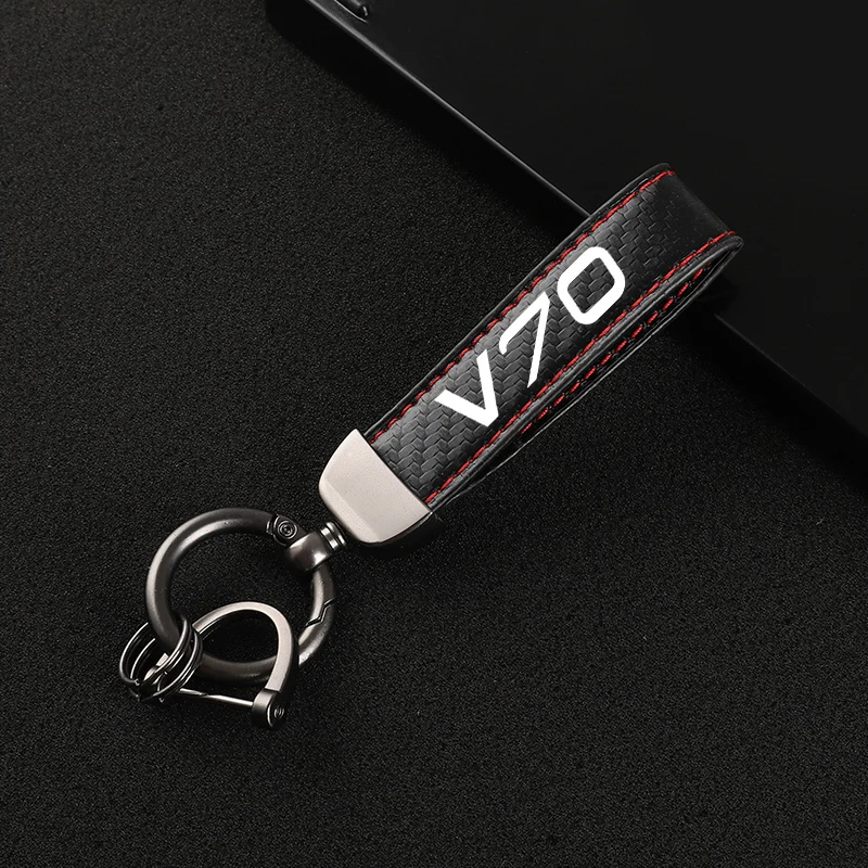 Высококачественный кожаный автомобильный брелок для ключей с поворотом на 360