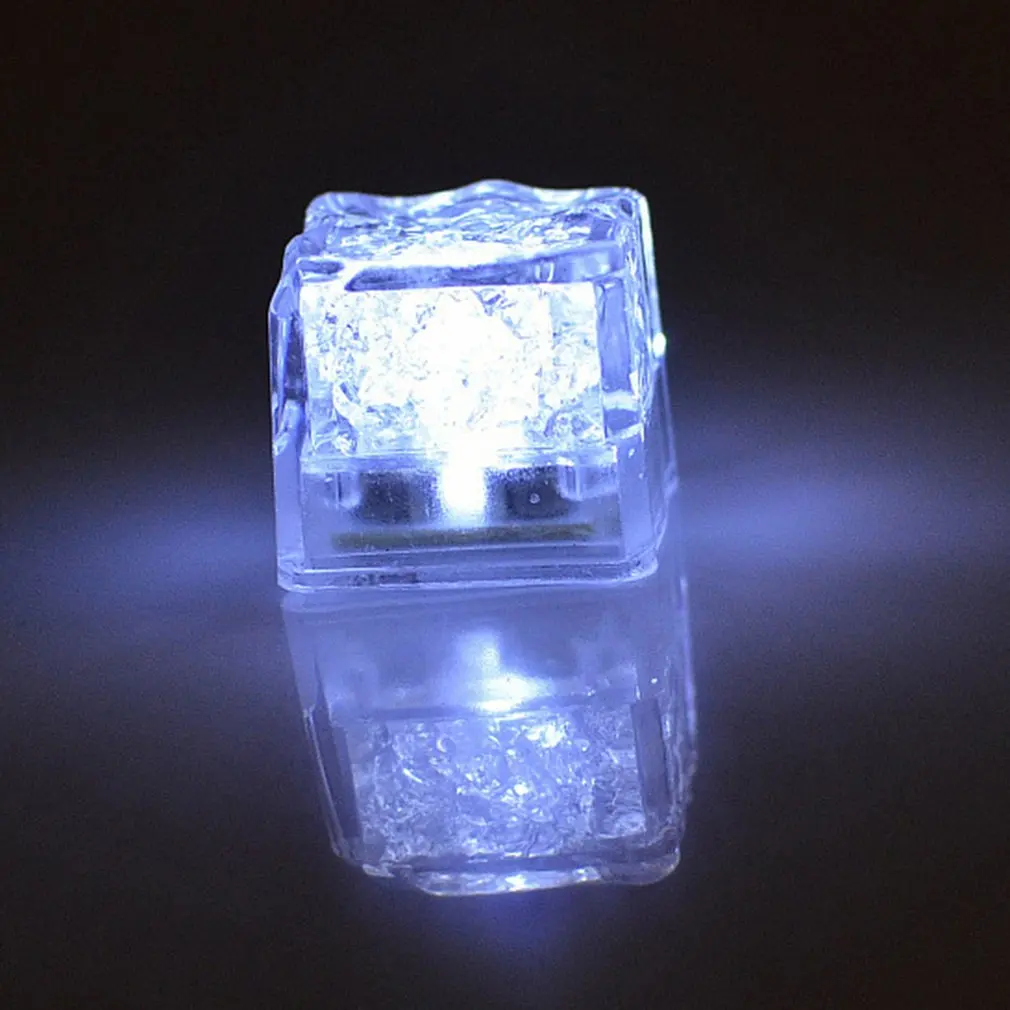 DIY вечерние декоративные светодиодные кубика льда светильник Multi Цвет жидкости