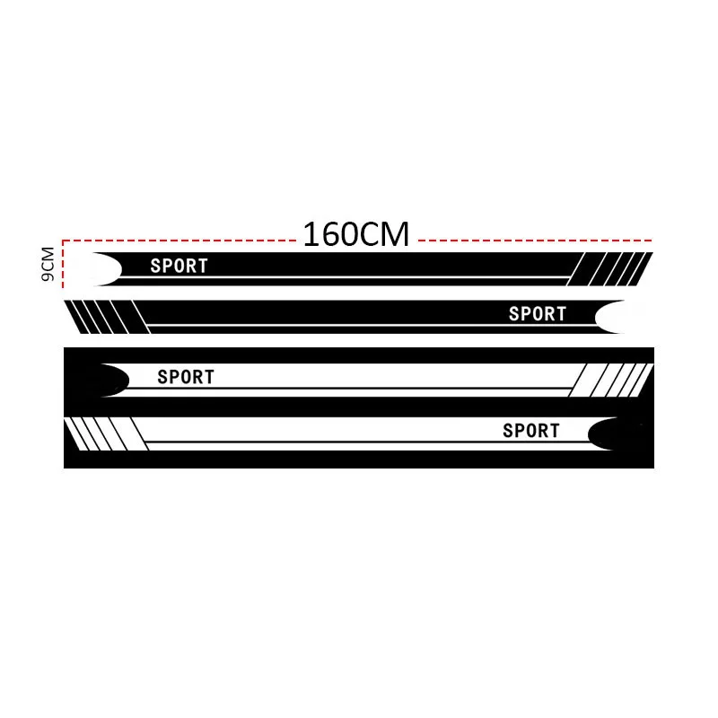 Автомобильные наклейки 2 шт. на боковую юбку дверные линия талии для BMW M5 M M2 M3 M4 M6 M8