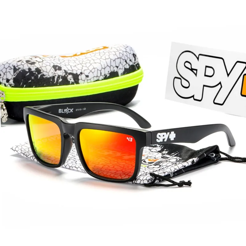

New Arrived Polarized SPY+ Ken Block Brand Design Men Square Sunglasses Sport Sun Glasses Reflective Coating Mirrored Lens UV400