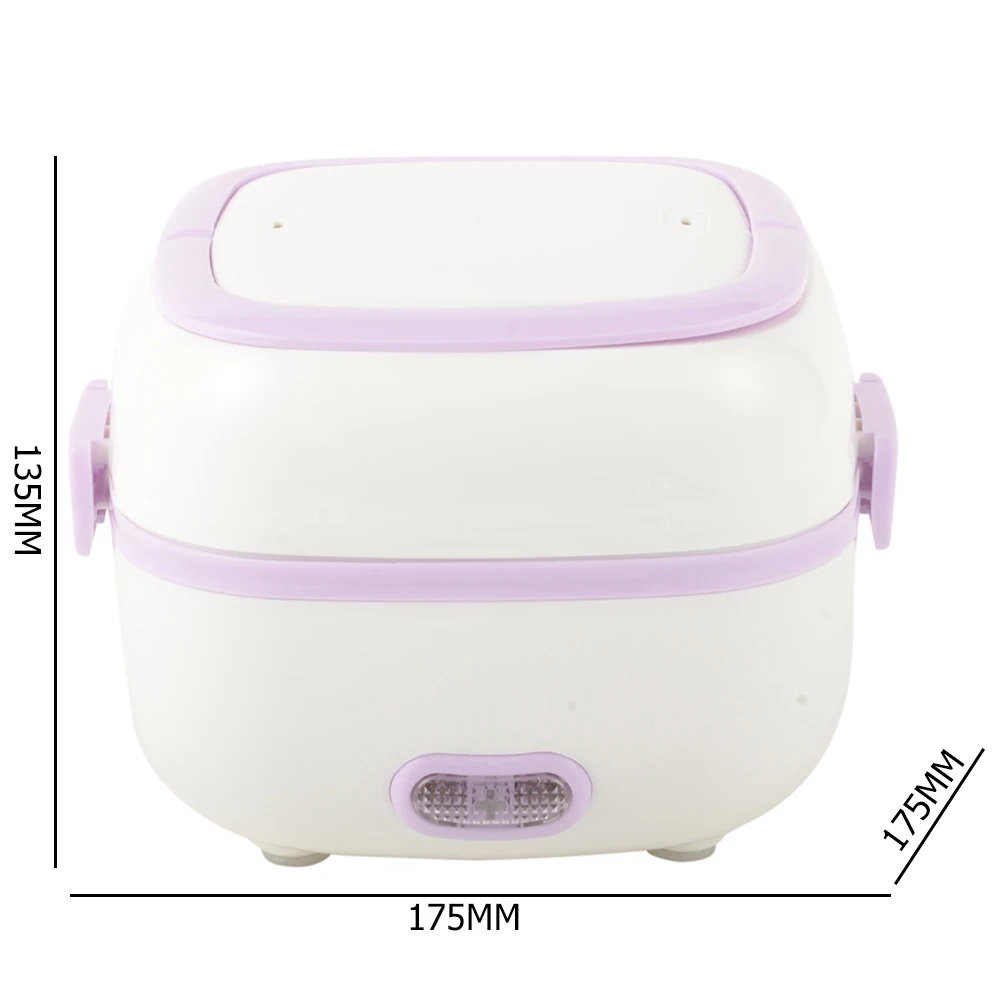 

Stainless Steel Portable Simple operation Food Steamer Cooking and heating Electric Lunch Box Meal Container