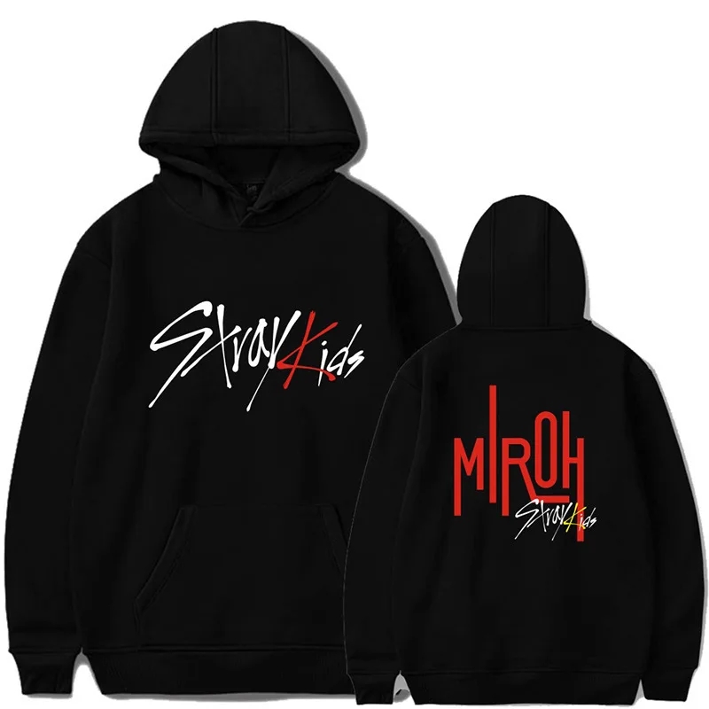 Горячая Распродажа 2D толстовка с капюшоном Kpop strayKids новинка карманом круглым