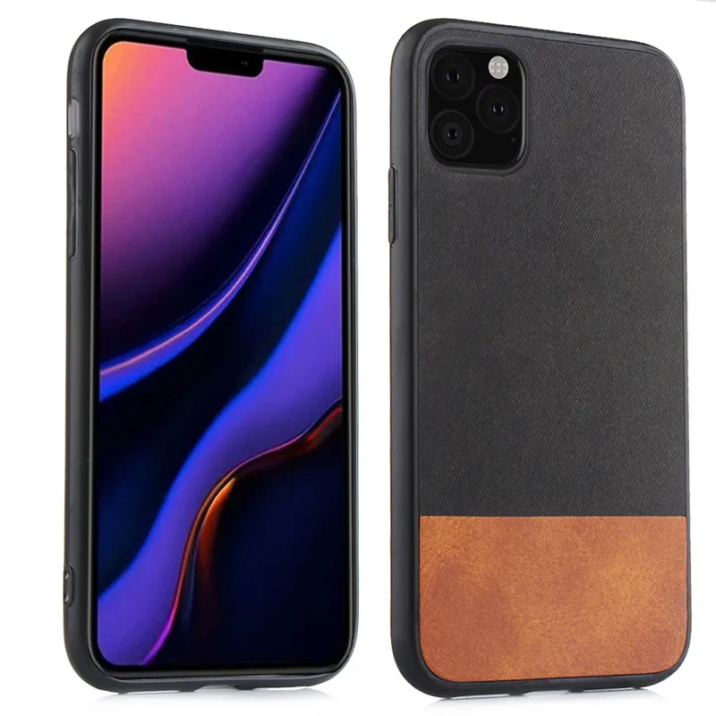 Чехол для iPhone 11 два цвета PC + TPU роскошный кожаный чехол-накладка Pro Max 2019 чехол iphone