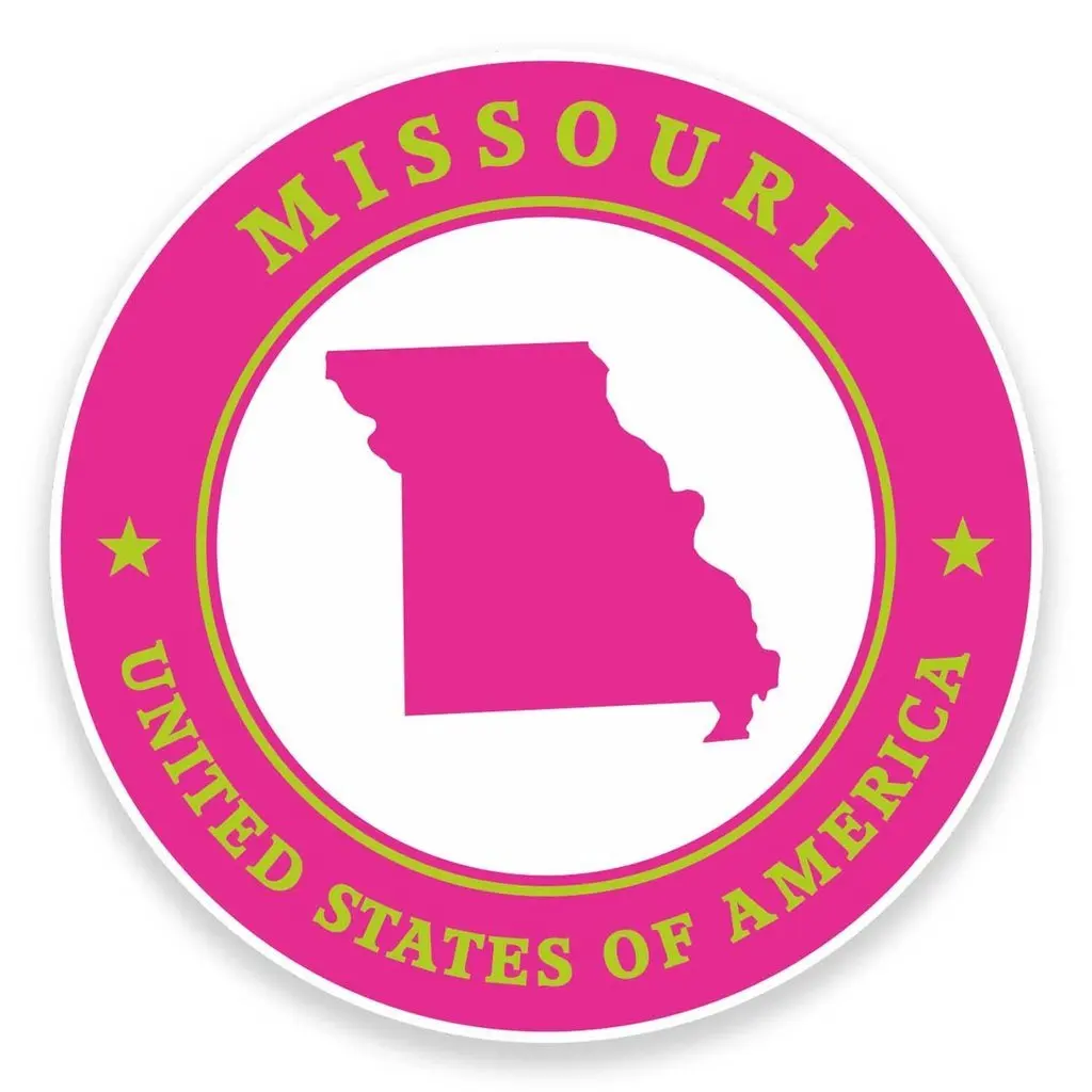 Для 2xMissouri США виниловая самоклеющаяся наклейка для ноутбука путешествий на