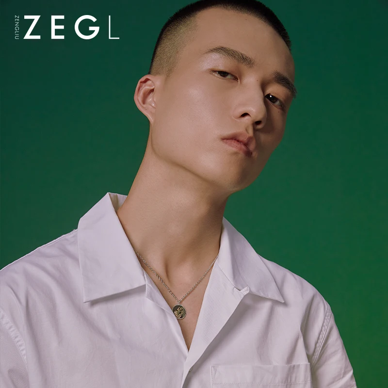 ZEGL дизайнерское ожерелье из стерлингового серебра 925 пробы для влюбленных мужчин