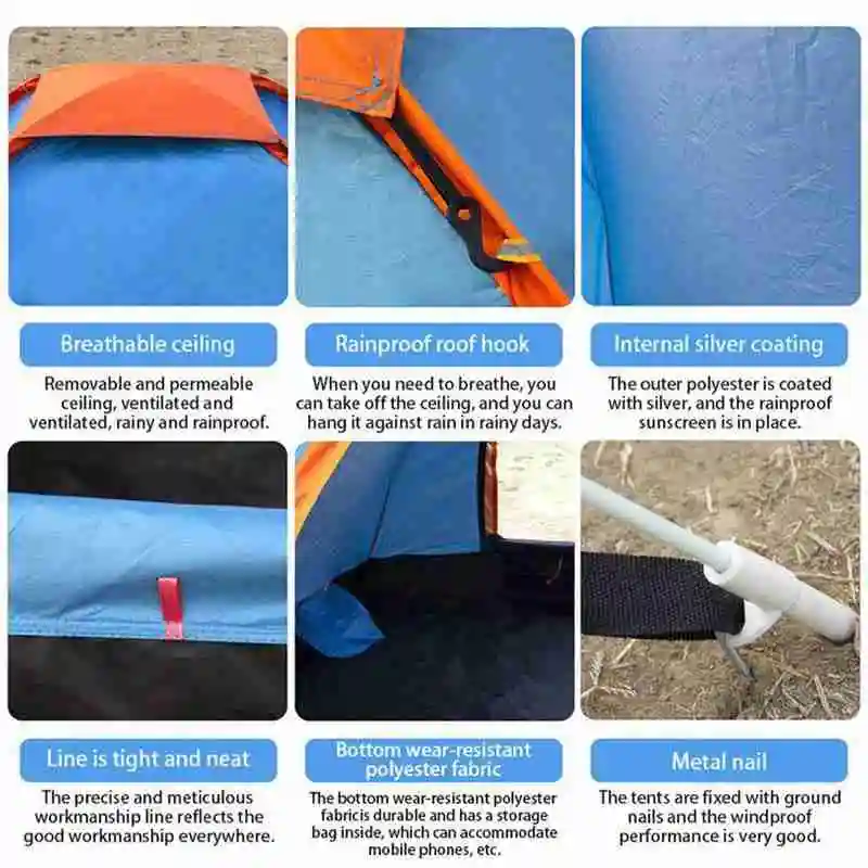 

Tent Outdoor 3-4 People Fully Automatic Quick-open Camping Camping Outdoor Tent Thickened Rain