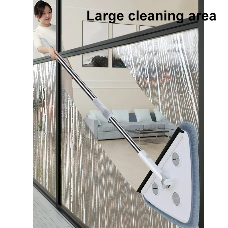 Joybos-limpiador de ventanas telesc&oacute;pico de gran altura, escobilla de limpieza de vidrio ajustable giratorio de 360 &deg;, utensilio dom&eacute;stico-5