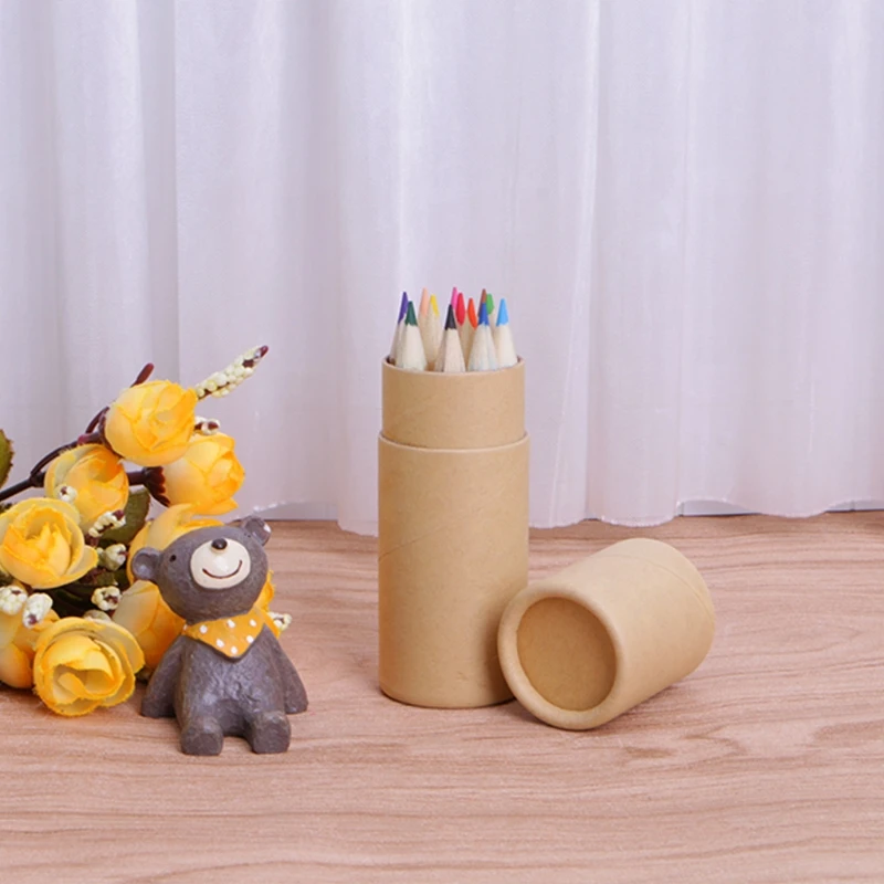 12 шт. в упаковке Цветные карандаши упакованы стильная футболка с изображением