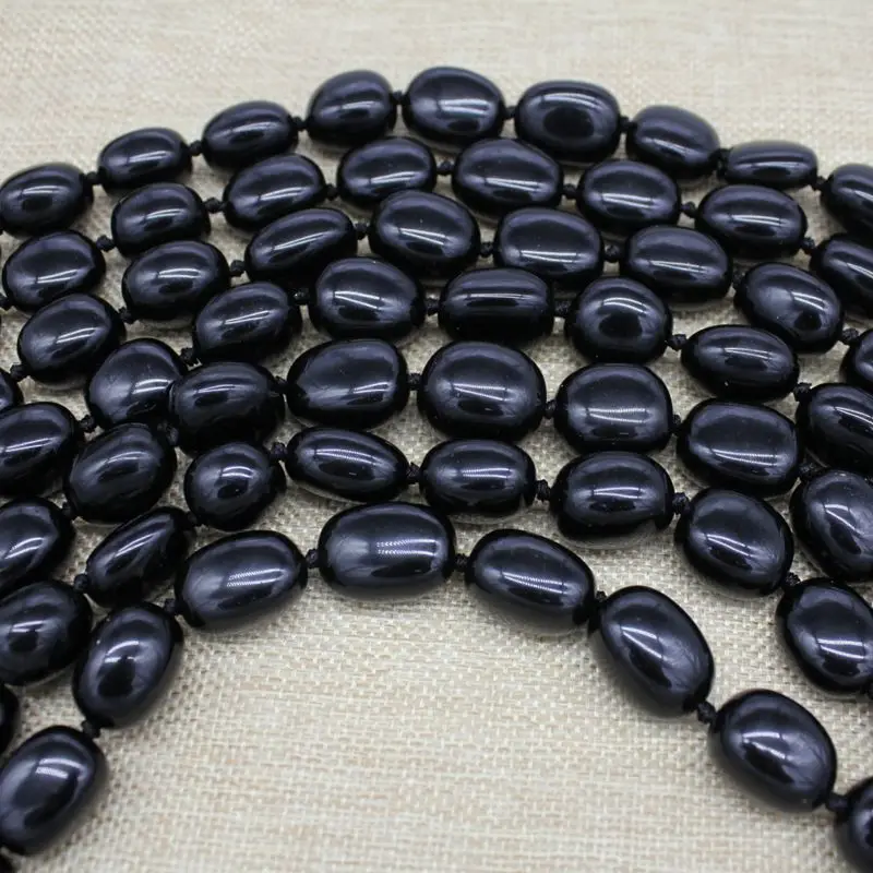 Незакрепленные бусины для ювелирных изделий 100% натуральный черный камень 18