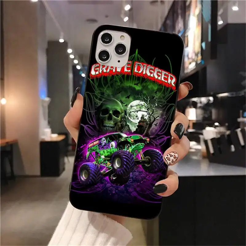 Мягкий черный чехол для телефона с изображением монстра грузовика iPhone 11 pro XS MAX 8 7 6