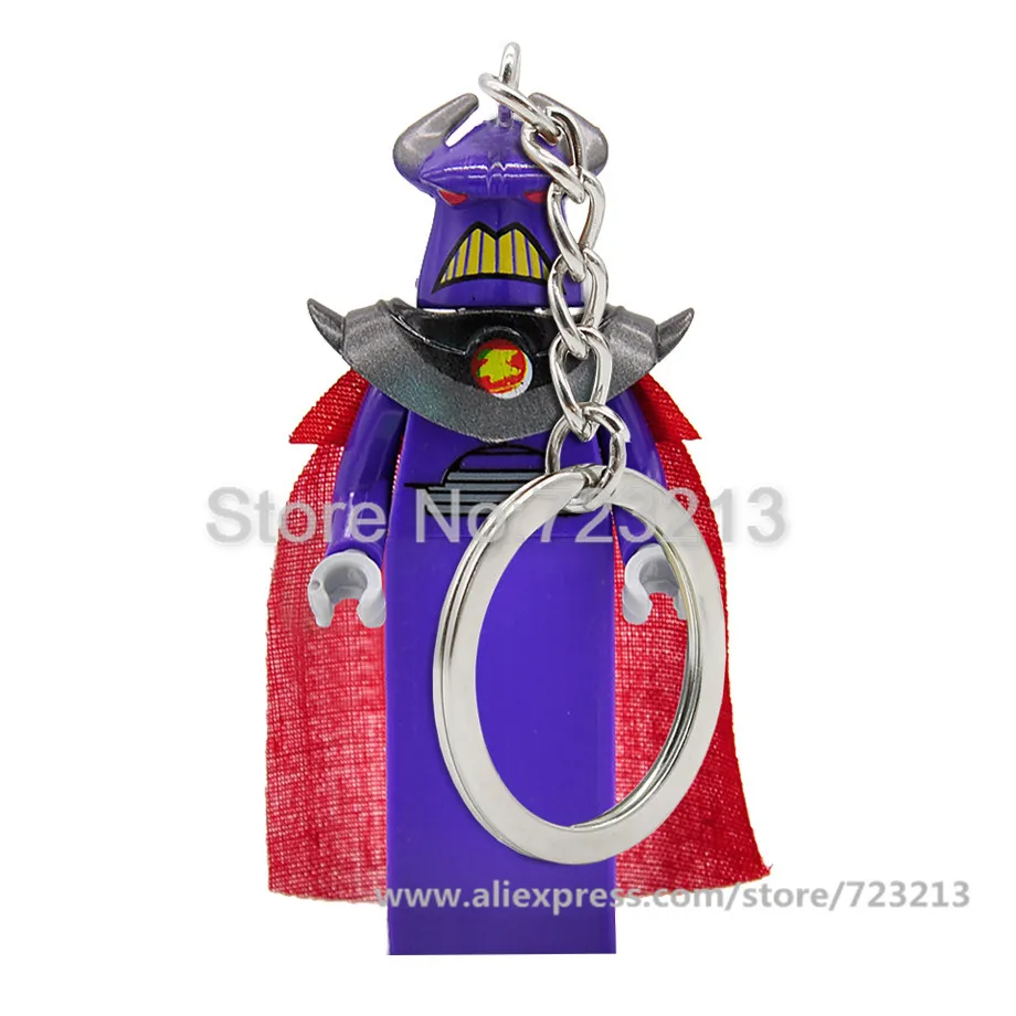 Purple Man Один мультфильм Кот История игрушек фильм волшебник OZ Брелок фигурка Барт Базз Лайтер строительные блоки модели игрушки - Цвет: Purple Man