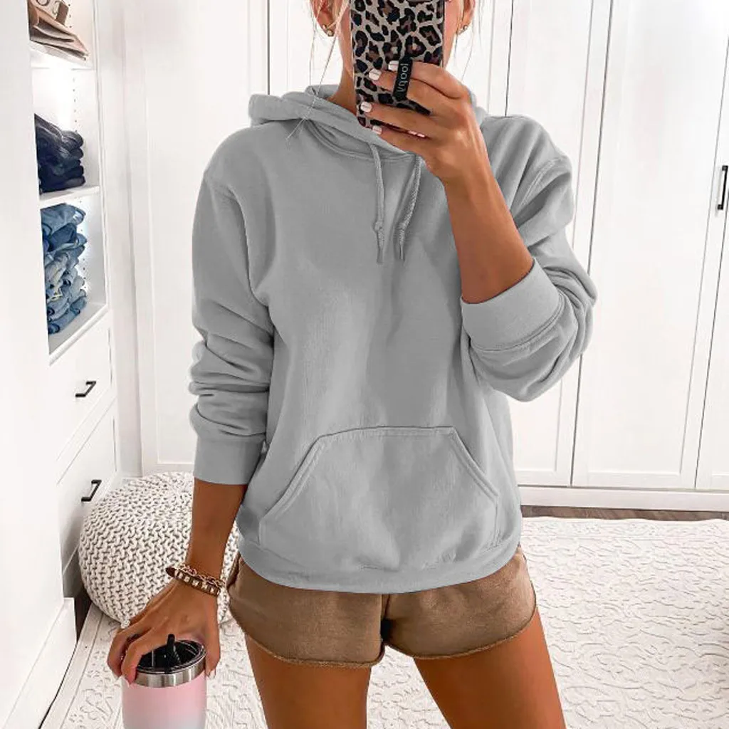 Women Brand Hooded Hoodies Streetwear Hip Hop And Sweatshirts Solid Red Black Gray Pink Green White Purple | Тематическая одежда и