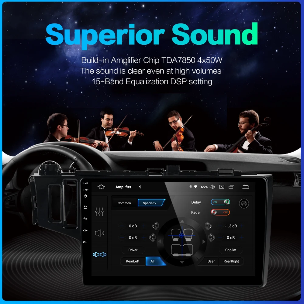 10.2&quot IPS Android 9.0 Car Stereo For Honda Fit Jazz 2013+ Carplay Radio FM WiFi GPS Navigation BT 5.0 DSP Audio Video Headunit |