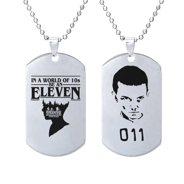 Новинка ожерелья Stranger Things 3 Merch собачьи бирки подвеска из нержавеющей стали