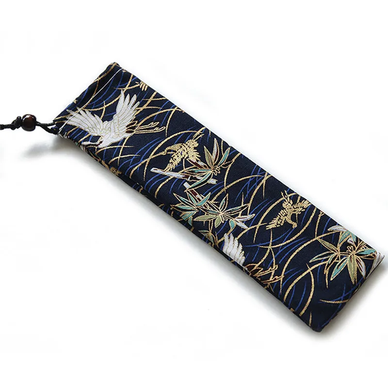 1 шт. портативная металлическая соломинка из нержавеющей стали, многоразовый соломенный мешочек, палочки для еды, ложка, нож, вилка, столовые приборы, соломенная сумка для хранения - Color: 02