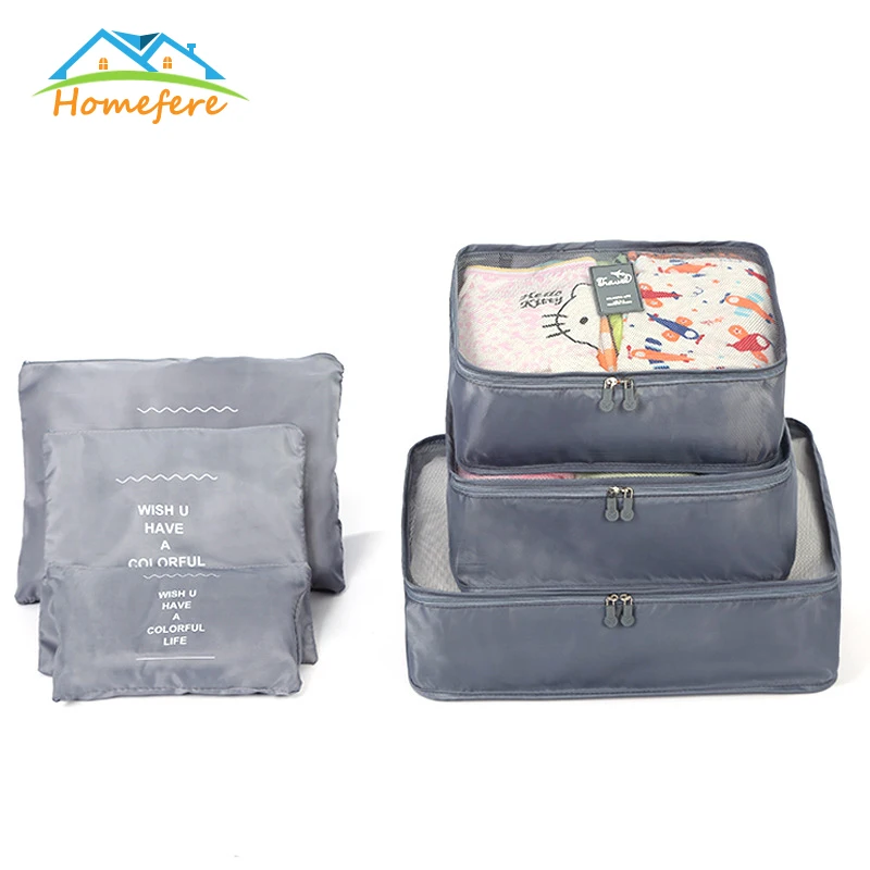 

Fast Shipping Korean Style 6 Pcs/Set Travel Home Luggage Storage Bag Clothes Storage Organizer Portable Case