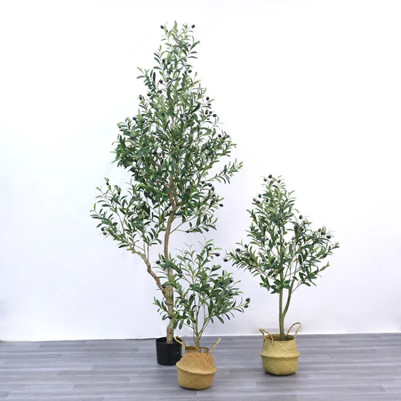 Simulaci&oacute;n de olivo en maceta para el hogar, planta verde falsa para interior, Hotel, oficina, fotograf&iacute;a, bons&aacute;i verde Artificial, 90cm-0