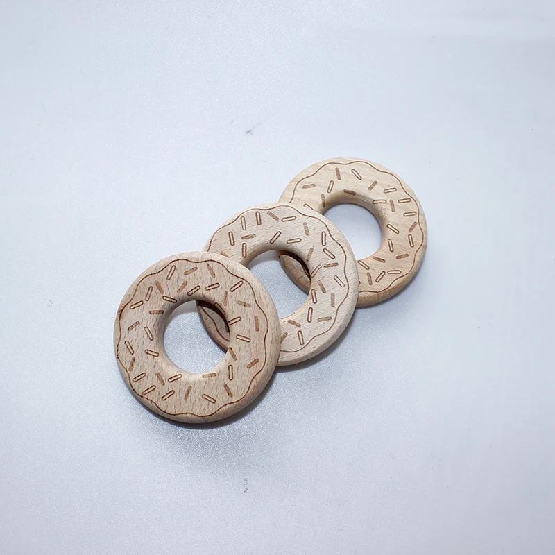 

5Pcs/Lot Baby Infant Animal Natural Beech Teething Wooden Beads Toy Baby Teether Gift Rattle Diy Wood Accessories