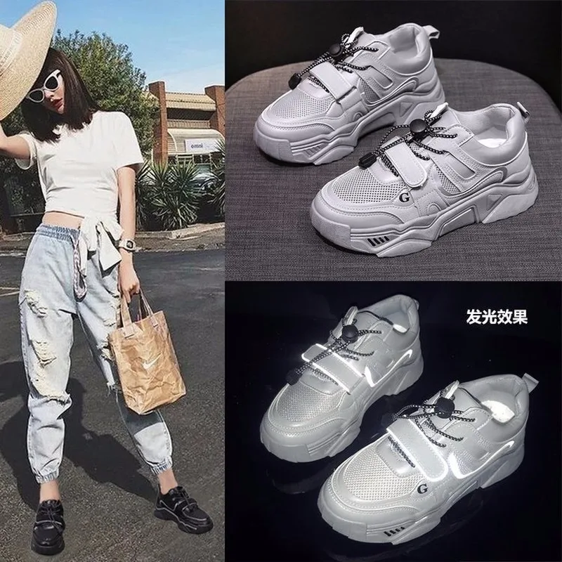 Модные кроссовки Женская обувь Новинка Вулканизированная Обувь для бега на