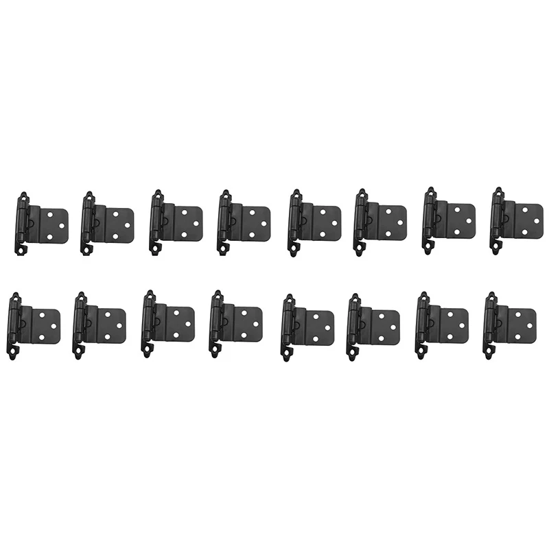 Крепление для лица самозакрывающееся 3/8 дюйма Вставка Черный шарнир шкафа