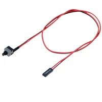 10pcslot 50cm long power button switch cable for pc switches reset computer power momentary automatically reset push button sw